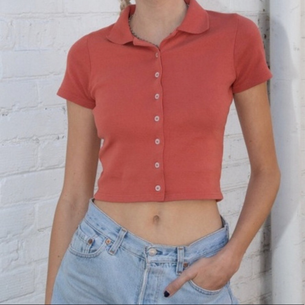 Brandy Melville red Caroline top